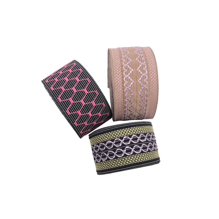 Модные эластичные хлопковые жаккардовые нейлоновые трусы с принтом на заказ 38 мм 50 мм для йоги