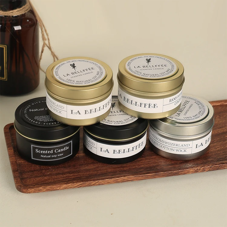 Customized Iron Jar Luxury Candles Home Fragrance Scented Soy Wax Candles with lid