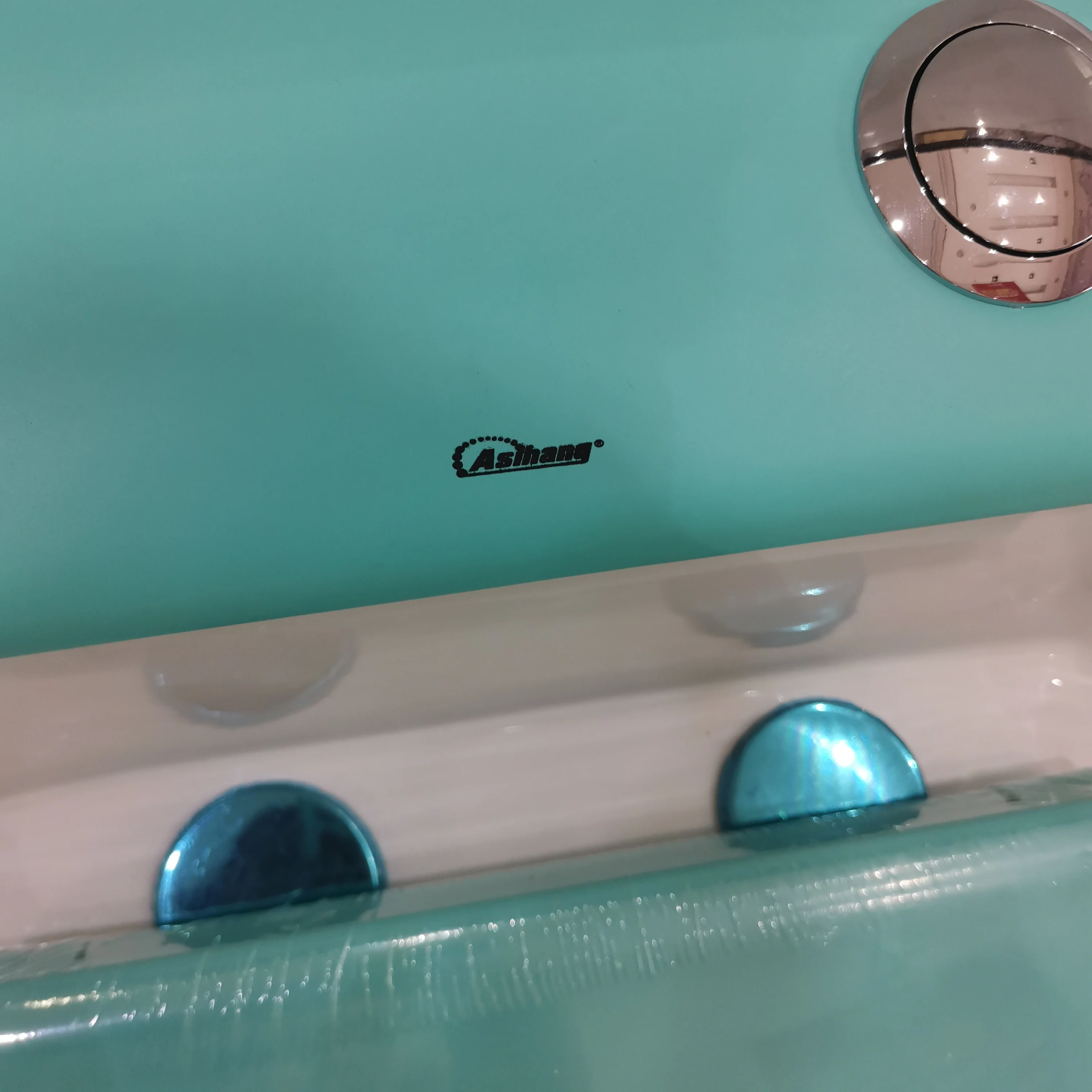 High Technology Floor Mounted Wc Toilet Color Blue And White Siphon One Piece Toilet