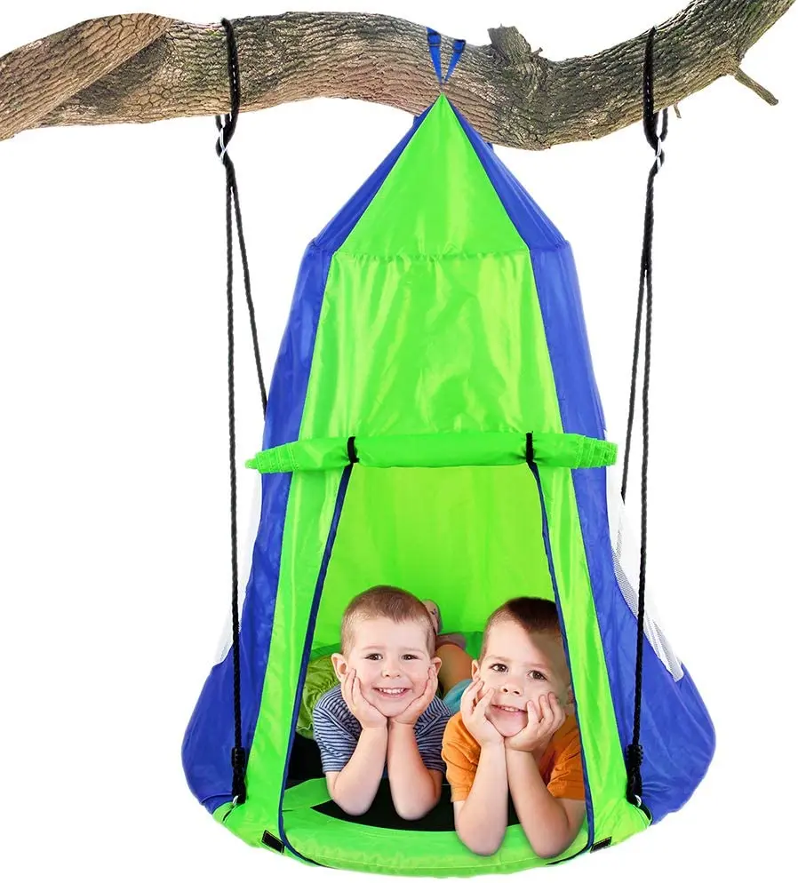 Wholesale Hammock Nest Pod Hanging Tent Swing Chairs  Outdoor Tree Swing Set Sensory Swing w/ Detachable Hang out Play Tent