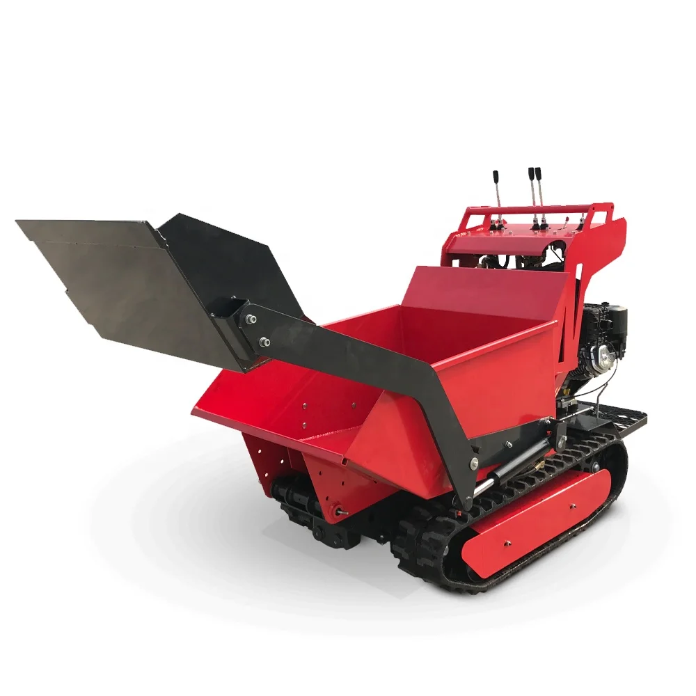 Power Barrow China Crawler Tractor Farm Machine Petrol Mini Dumper 500kg Full Hydraulic