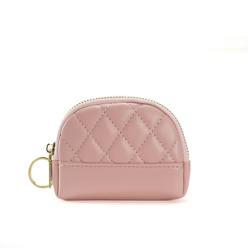 Wholesale Fashion Cute PU Leather Quilted Girls Small Coin Purse Money Holder Luxury Wallet for Women