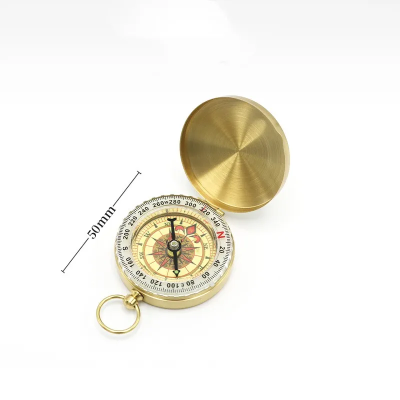 Popular Compass Watch Shaped Retro Flip Magnetic Compass Glow In The Dark Compass For Camping Hunting,Outdoor Navigation Tool