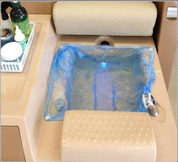 Factory Wholesale Price Super Low MOQ Premium Quality Disposable Waterproof Pedicure Chair Bowl Plastic Bags Spa Liner