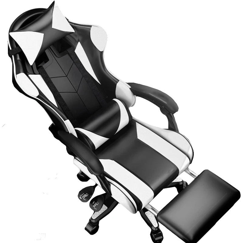 2021 Best New Racing Style Leather Chair Gaming Chair Speaker+ Optional LED RGB Music Office Chairs Lumbar Support Silla Gamer