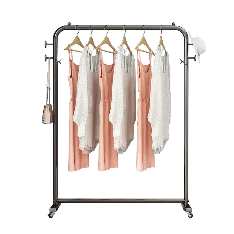Light luxury metal iron art simple modern Nordic home floor bedroom clothes coat rack (1600498073191)