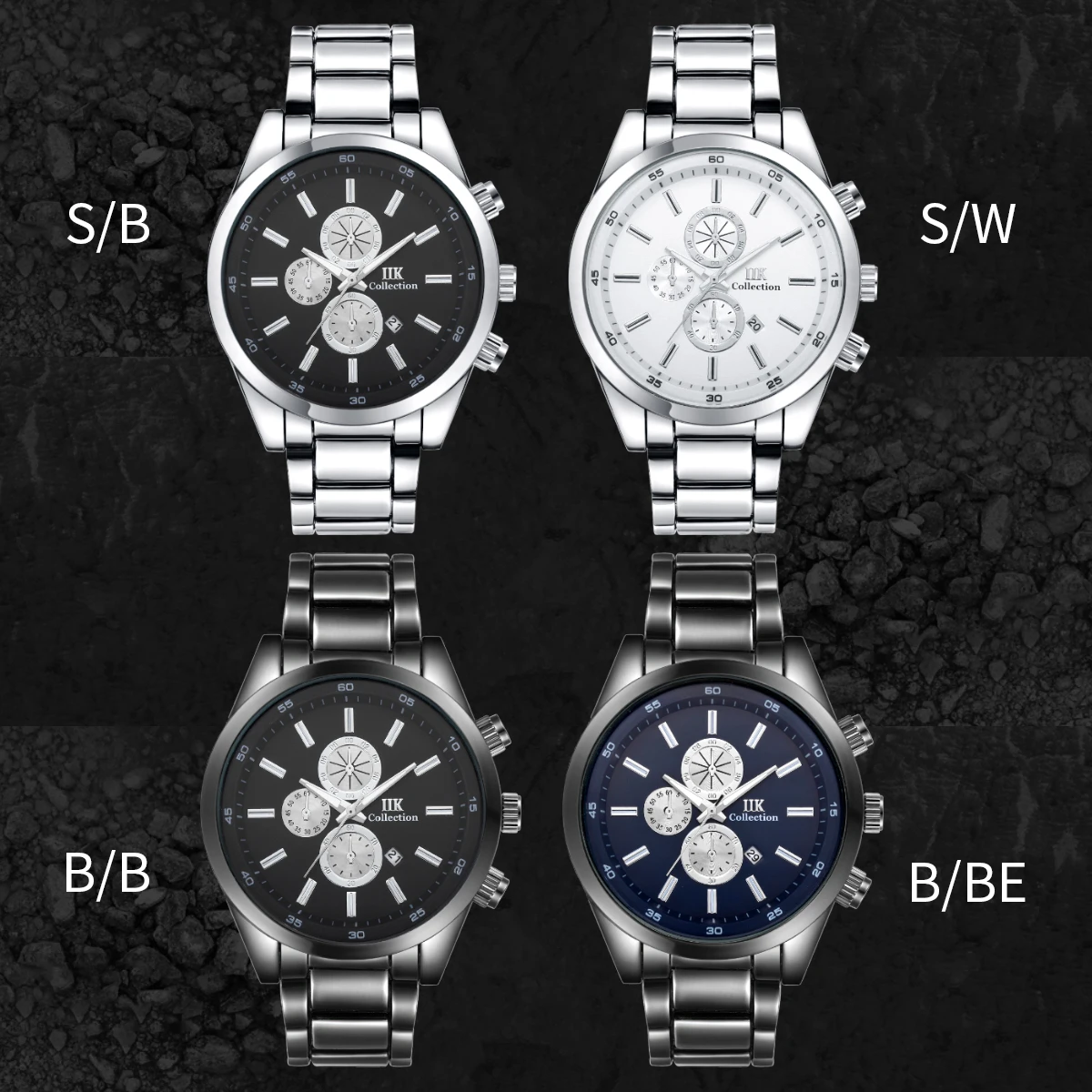 Dropshipping Blue Dial Men Watch Waterproof Custom Logo Wholesale Quartz Watch