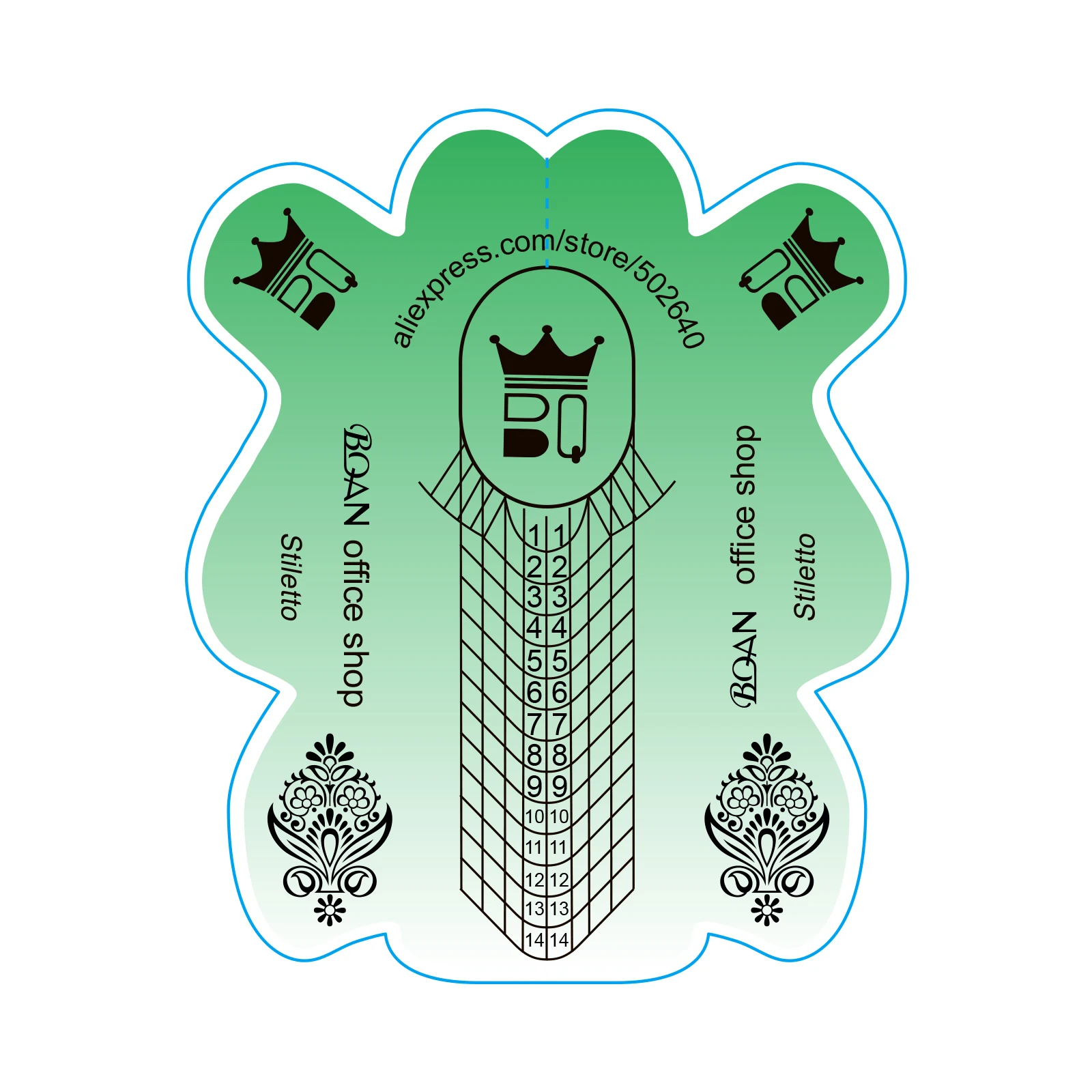 Custom logo 500 Pcs Adhesive Nail Forms Private Label Design Dual Form Nail System Paper Aluminium Nail Forms