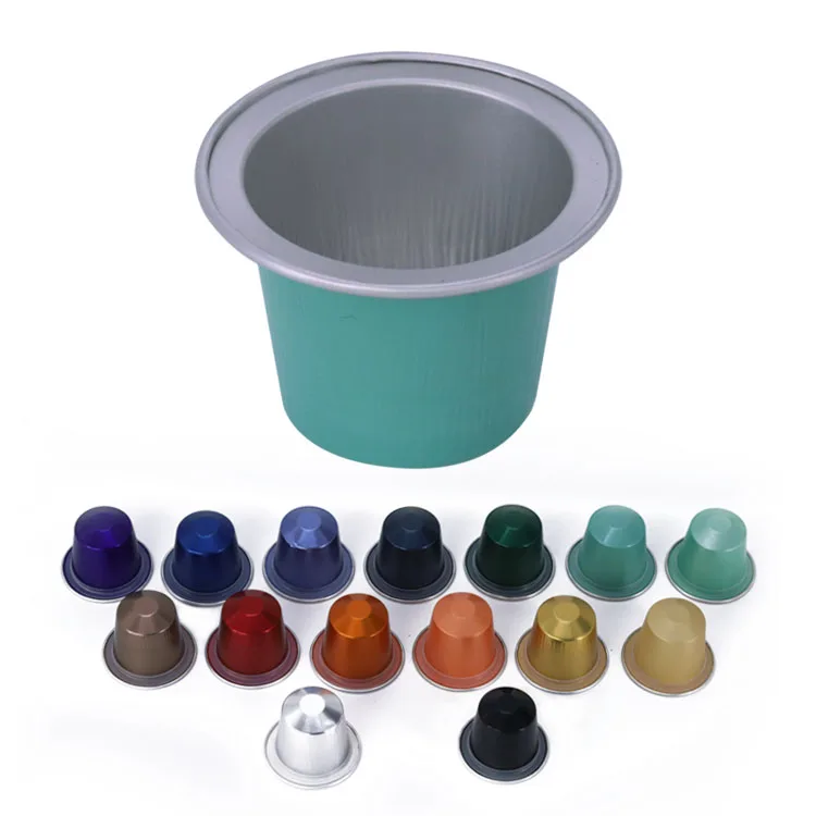 
37MM Heat Sealing Aluminum foil Empty Coffee-Capsule Disposable Illy Coffee Capsule With Customed Cover 