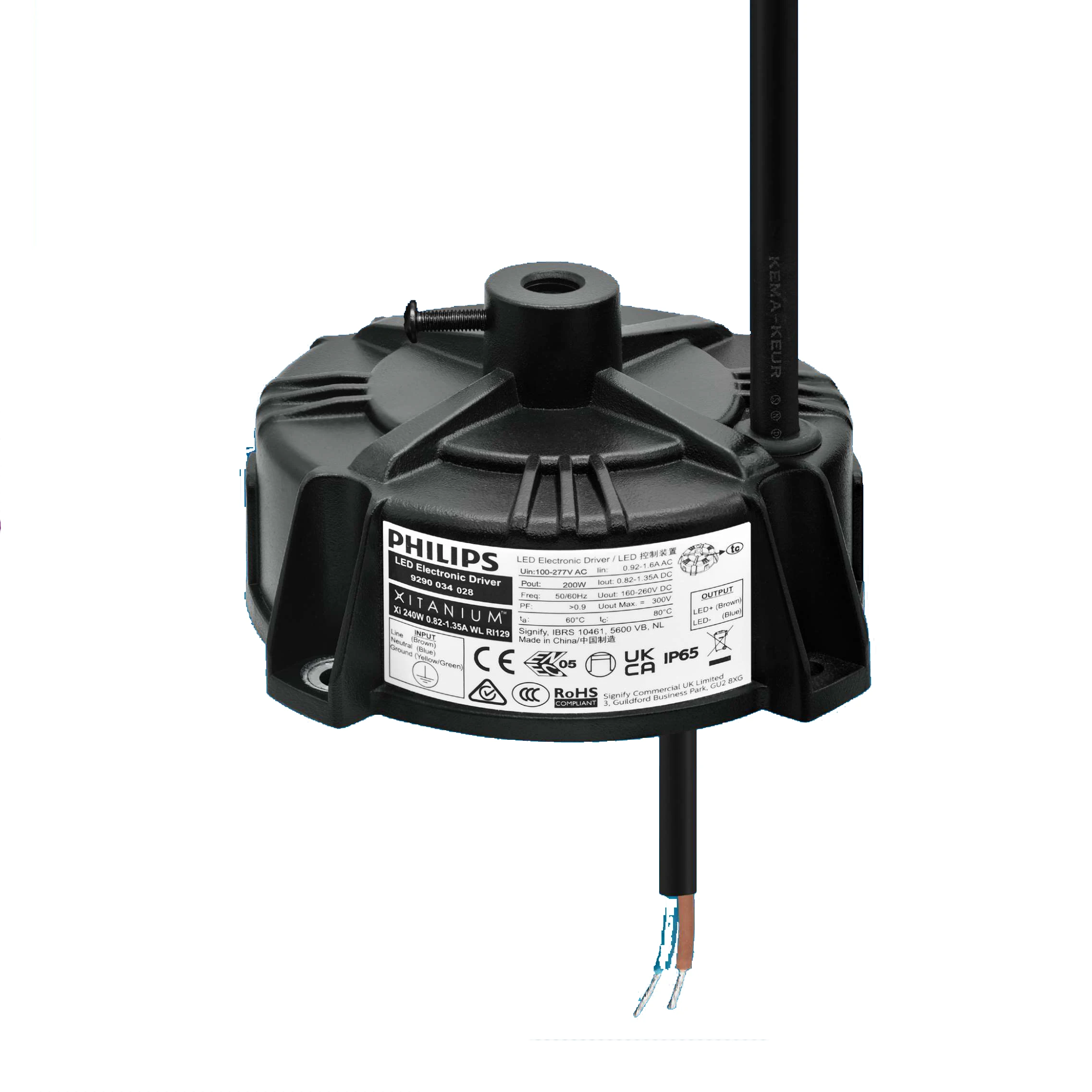 Xitanium Round Shape High Bay LED Drivers WL Independent  929003402880 Xi 240W 0.82-1.35A WL RI129