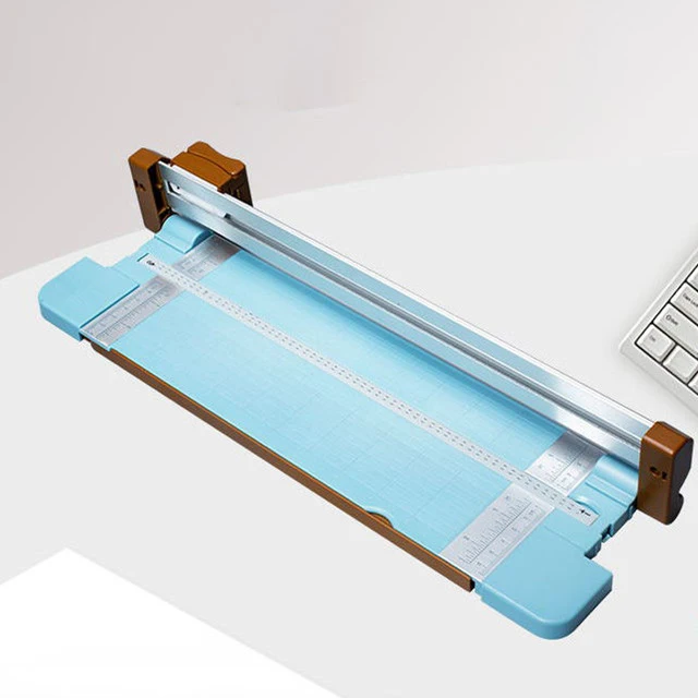 Wholesale paper cutter portable light paper trimmer office papers cards labels photo trimmer cutter with pull out ruler