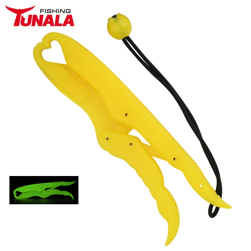 Fish Gripper Saltwater Plastic Catfish Grabber Gripper Tool Fish Grips with Lanyard