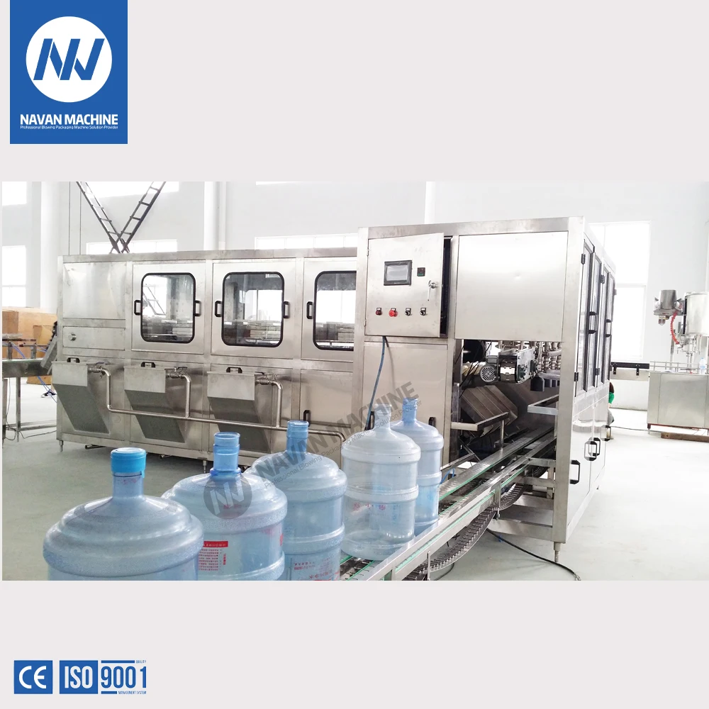 Automatic PET bottle pure mineral spring water barrel 5 gallon filling machine plant line equipment