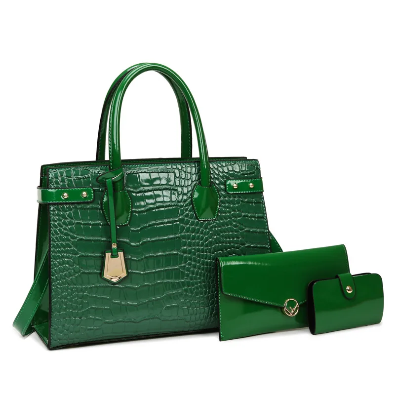 Wholesales Striped Handbag Set Purses and Handbags for Ladies Tote Bag Top Handle Low price Hand Bags Leather Purse Set