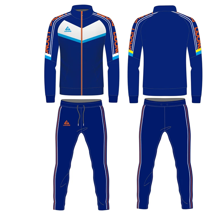 Factory Men Latest Design Custom Printed Sublimation Digital Fitness Sports Tracksuits Set