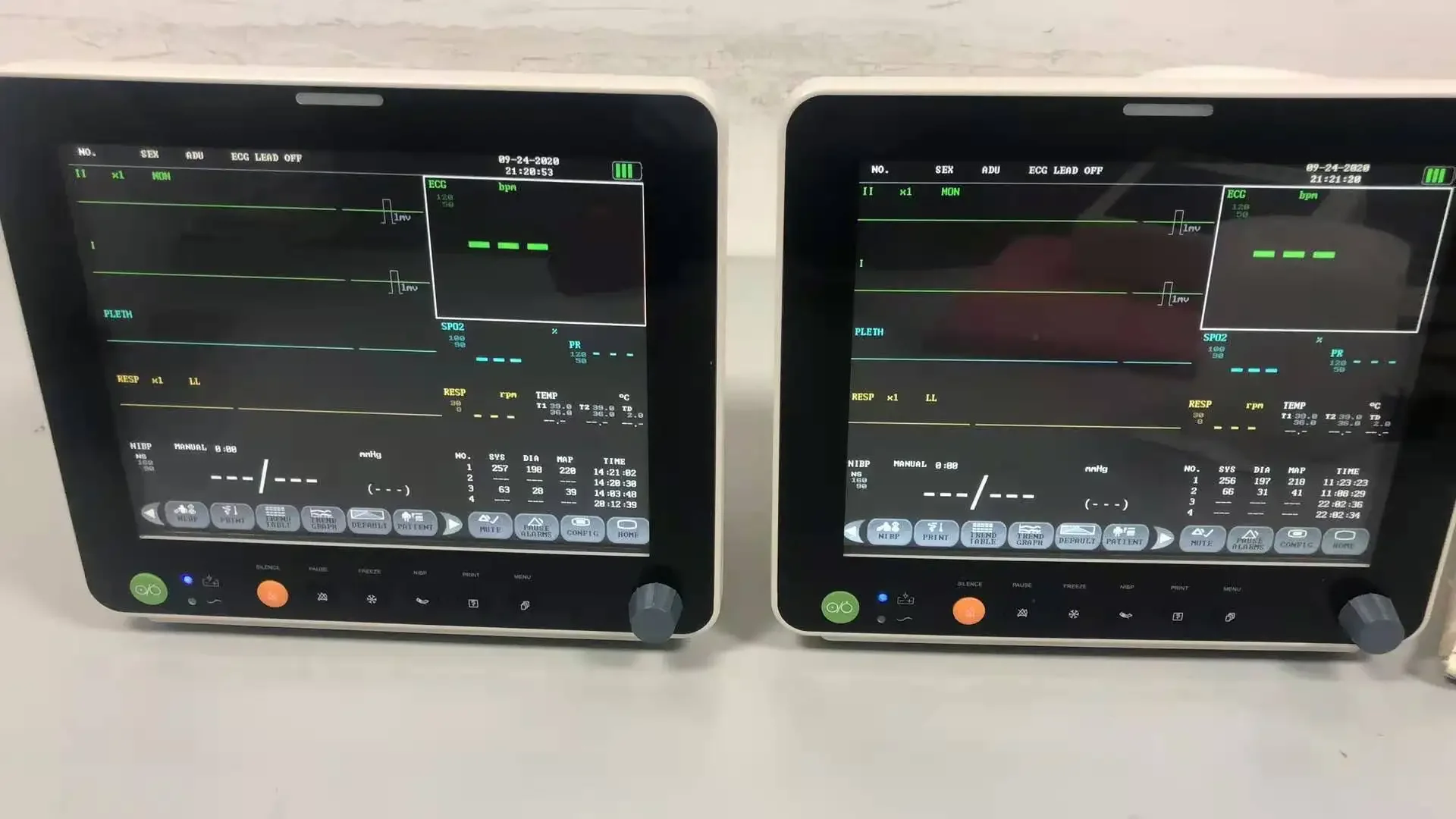 Medical Device 12 Inch Touch Screen Multi Parameter Vital Signs Monitor TFT Screen Patient Monitor for ICU