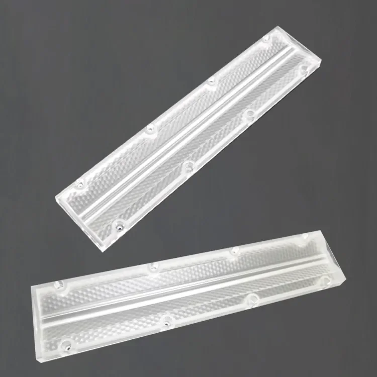 Прямоугольный Тип поликарбоната 3030 светодиодная линза 286x61 мм линейные Тир-оптические линзы для внутреннего освещения