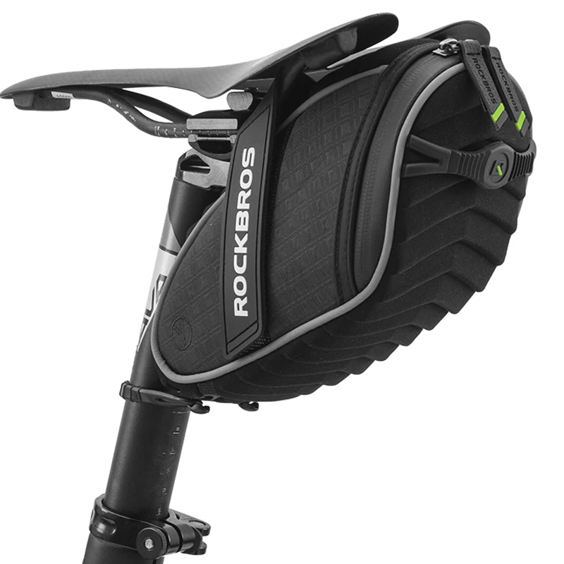 Bicycle Saddle Bag 3D Shell Rainproof Reflective Shockproof Cycling Bike Tube Rear Tail Seatpost Bag Bike Accessories