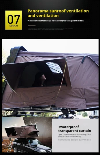 Fully Automatic Outdoor Hard Shell Folding Car Roof Tent for Off-Road & Camping Self-Driving Tours
