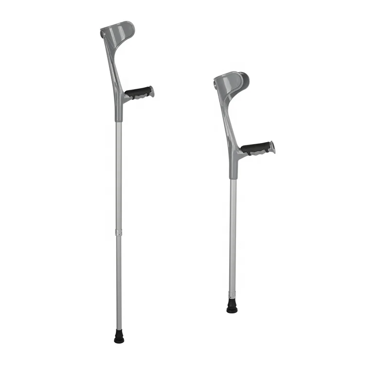 Medical Comfortable adjustable aluminum forearm walking Ultra-light elbow crutches for elderly people cane