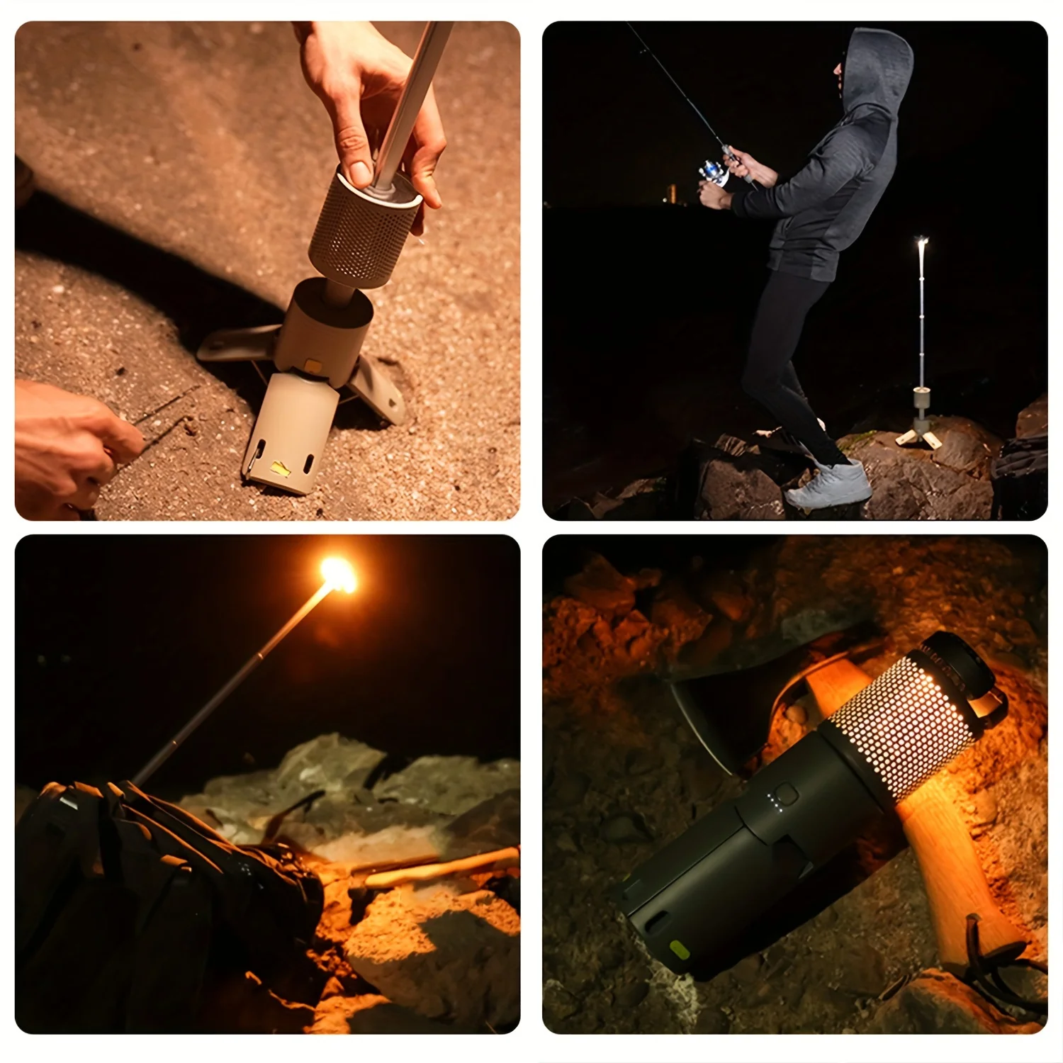 Factory Direct Sale Camping Light Telescopic and Collapsible Night Light Mobile Lighting 10000mAh Battery Built-in Magnetic Road