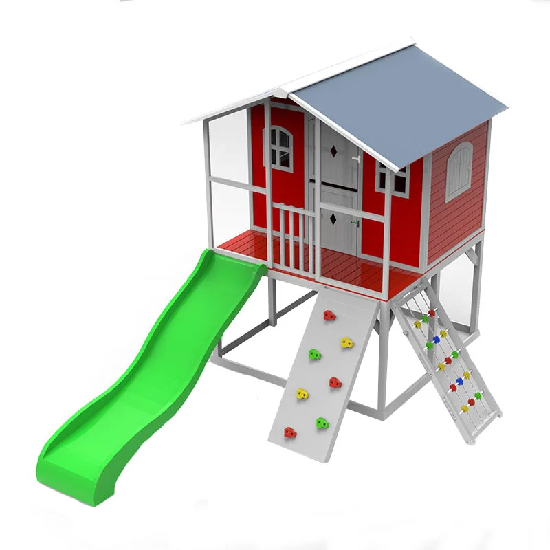 Playground stackable outdoor 2 kids 1 sandbox play kit set Wooden With cover For children