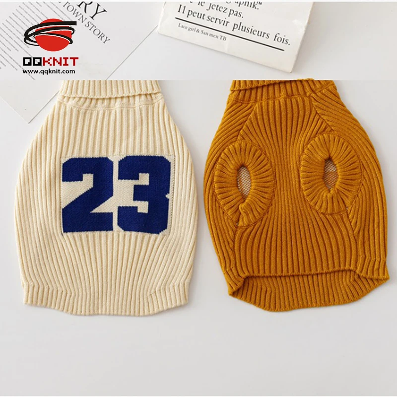 popular Thickened Comfortable Crochet Hand-Knit Pet cotton Sweater dog jumper high quality Sleeveless cardigans