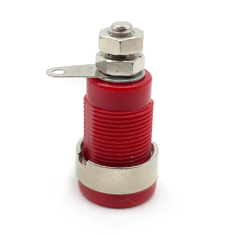 Nickel Plated High Voltage Terminal Safety Protection Binding Post Nut Terminal Blocks 4mm Banana Plug