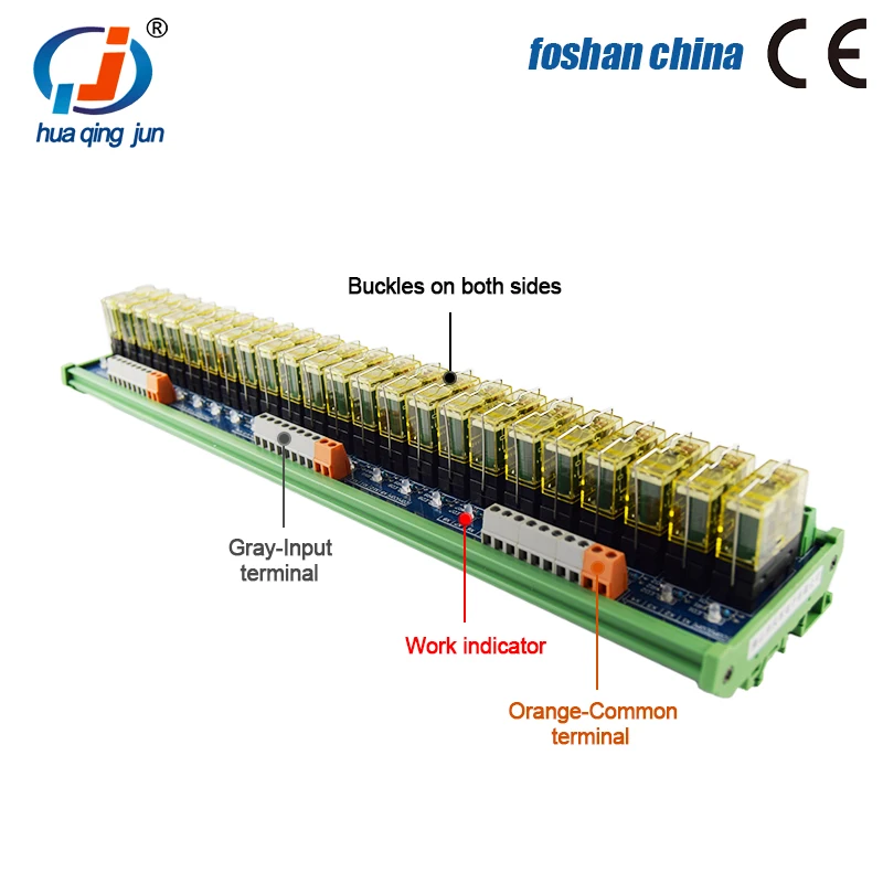 24-Channel Original 1NO 1NC Hequan Relay Module DC24V SPDT Electromagnetic Relays for Elevator Control