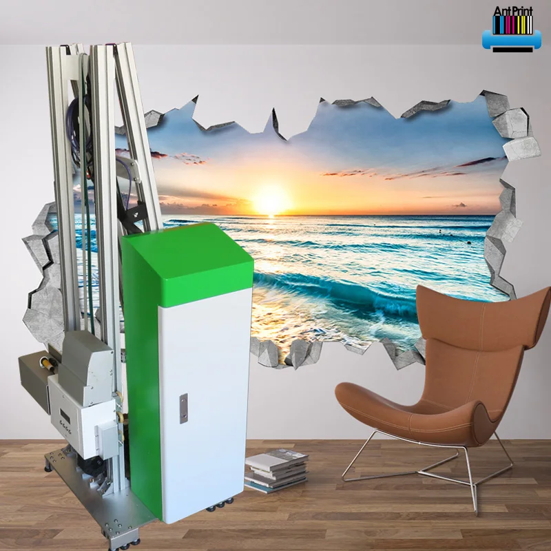 Вертикальный УФ-принтер с чернилами, 3D-эффект, художественный робот, настенный принтер для росписи, цифровой принтер для настенной краски