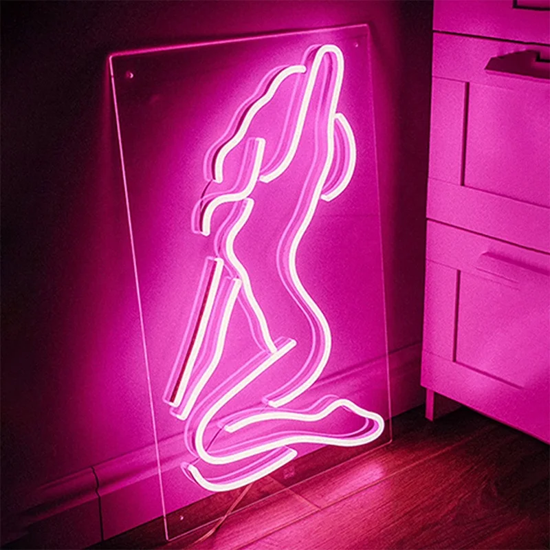 Kexian Dropshipping Custom Woman Body Neon Sign Led Neon Light Naked Lady Sexy Lady Neon Sign For Wall Decor