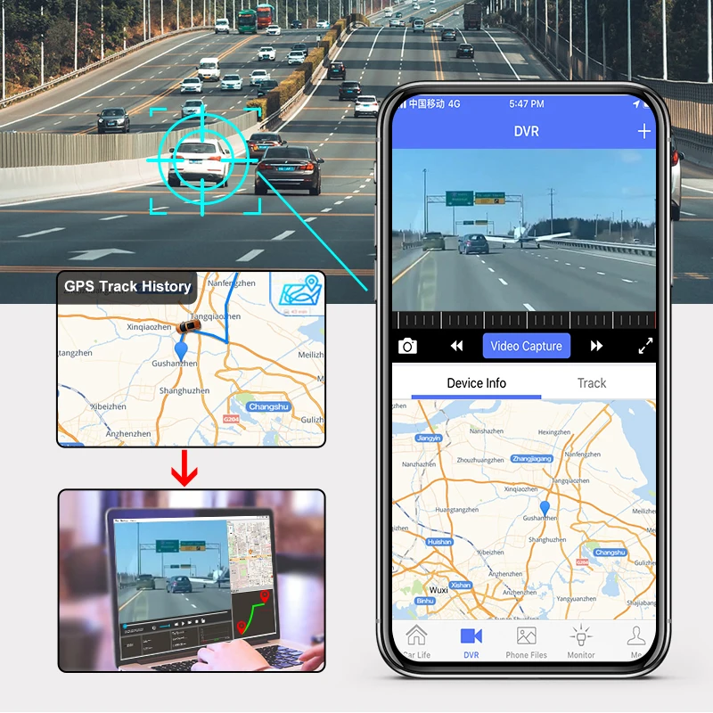 Видеорегистратор K18 с двумя каналами 4g Wi-Fi gps отслеживание прямая трансляция проверка на телефон ночное видение Автомобильный видеорегистратор подходит к Макс. 128 г.