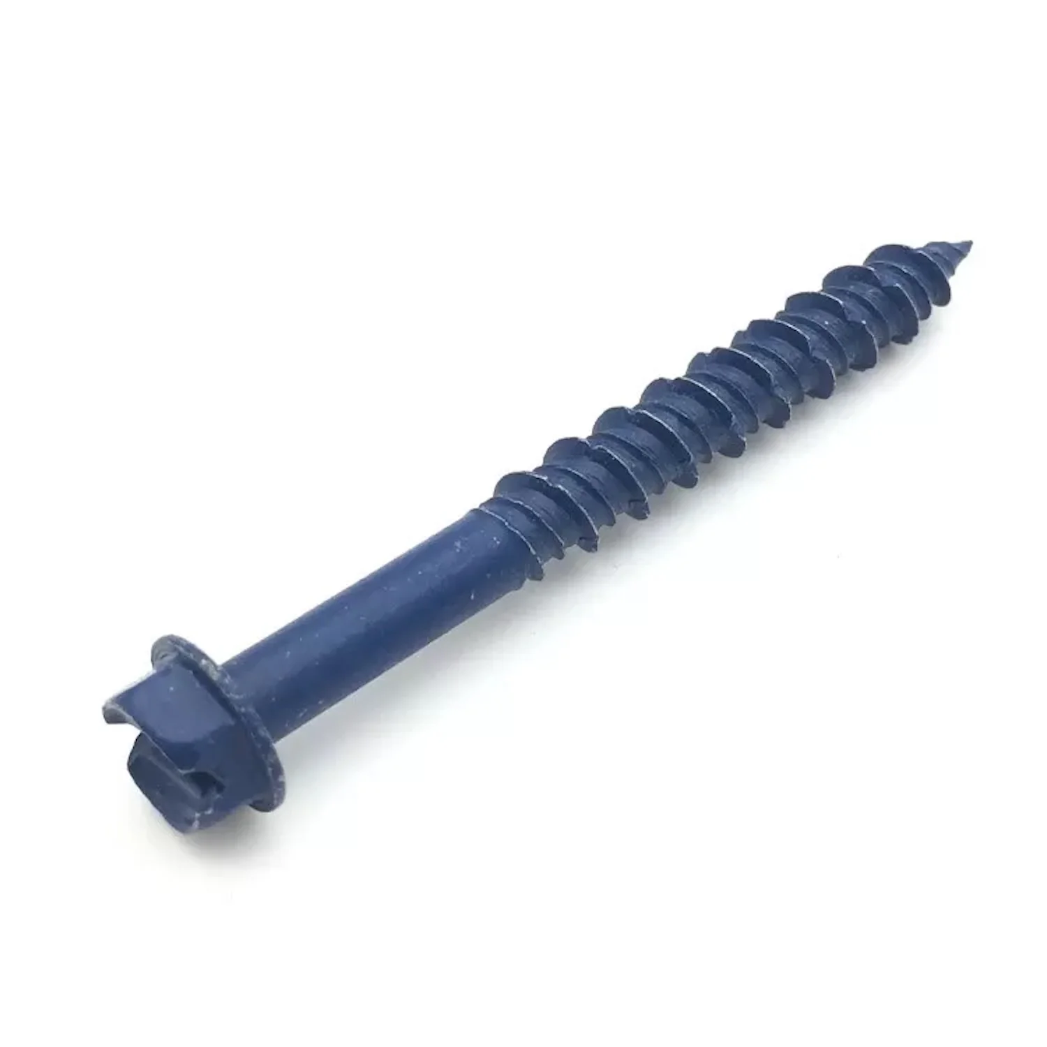 Blue Concrete Anchor Screws Carbon Steel Hardened Hex Head Concrete Screw Masonry Anchors