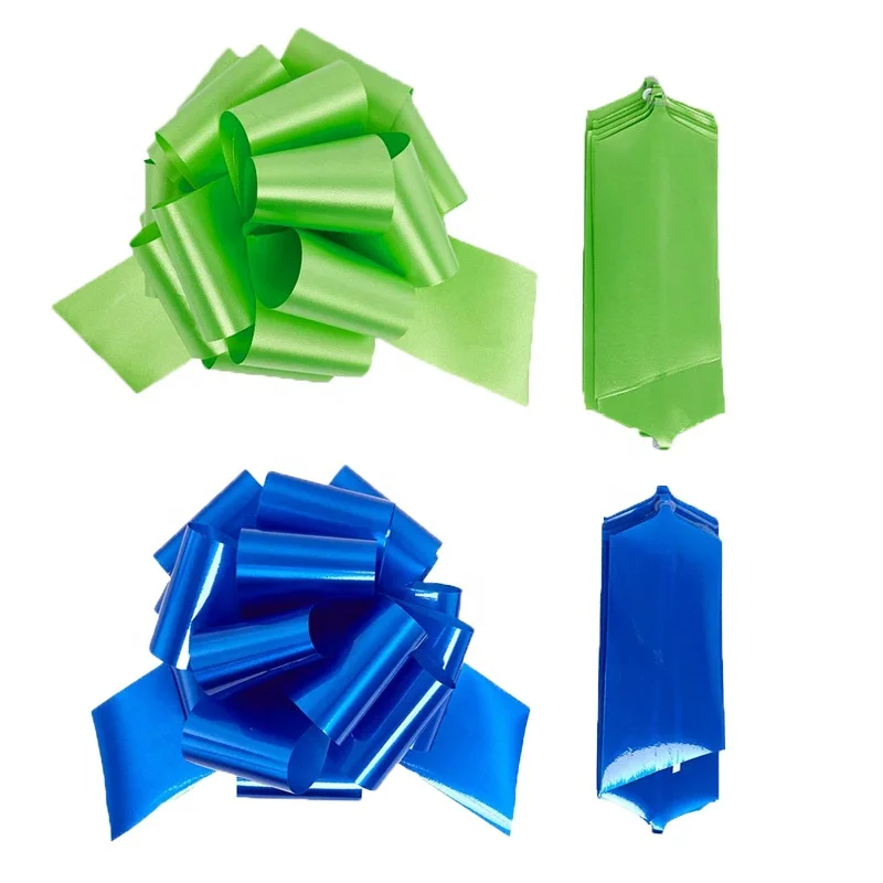 6/10/24 inch large Pull Up Christmas Gift Organza Flower Pom Pom Pull String Bow Ribbon for Car Door Flower Packing