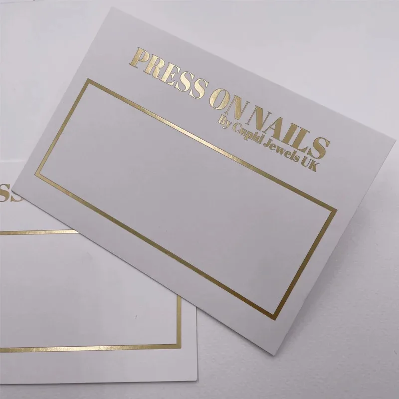 Custom Insert Luxury Gold Foil Hot Stamping Color Printing Thank You Card With Logo Wholesale Embossed Greeting Card