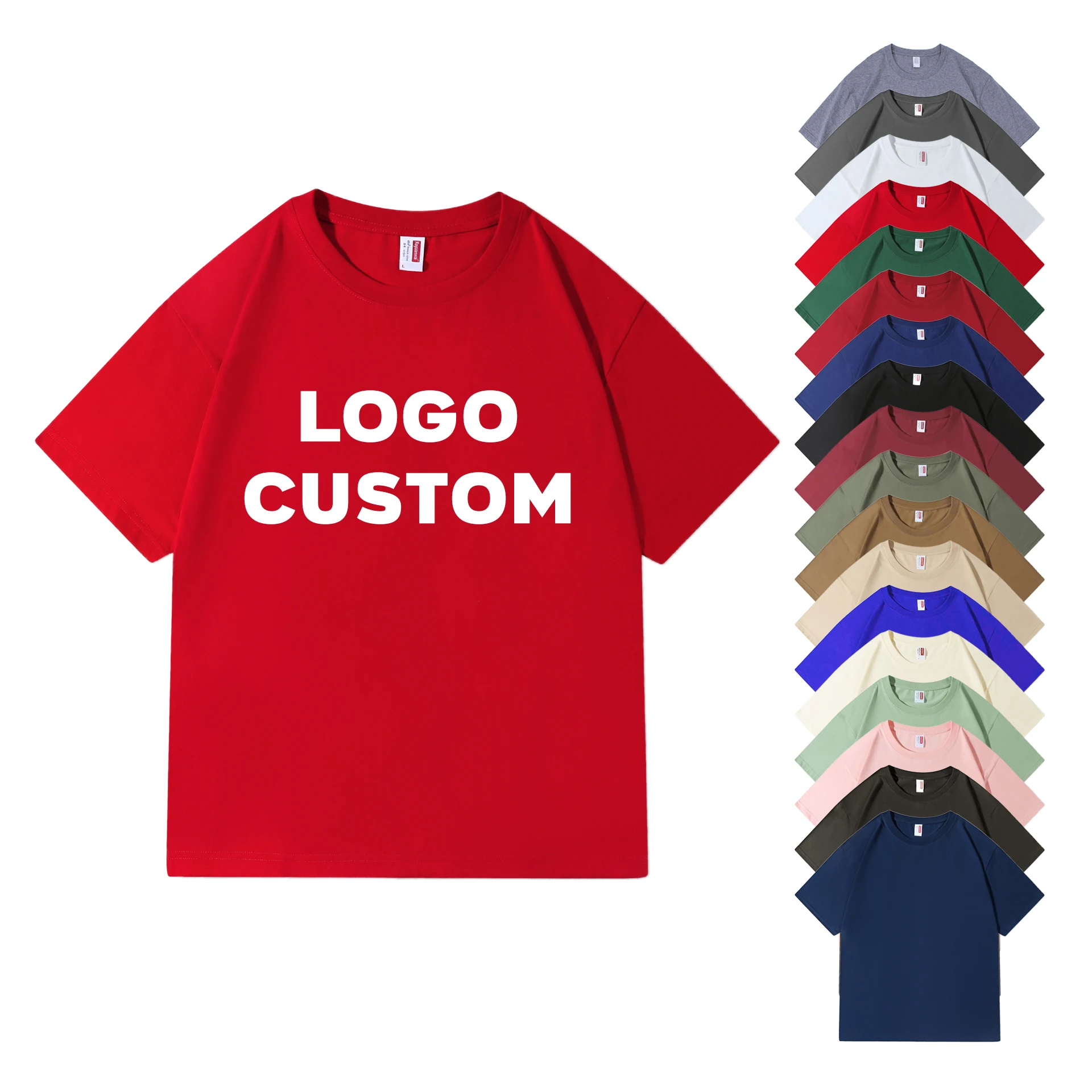 Wholesale Price Custom Heat Transfer DTG Silk Screen Logo Printed Luxury 210GSM 100% Cotton Plain Blank T Shirt For Men