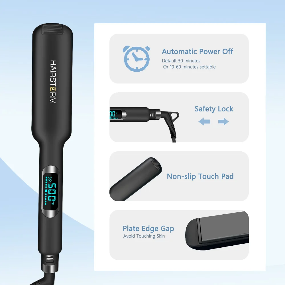 Профессиональный быстрый нагрев портативный нано-титановый утюжок для волос выпрямитель 480 градусов индивидуальная этикетка плоские утюги