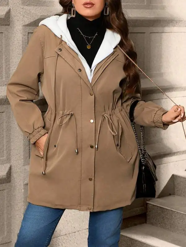 Customizable Breathable Winter Western Style Long Red Womens Woolen Coat With Hat And Belt Women Wool Coat
