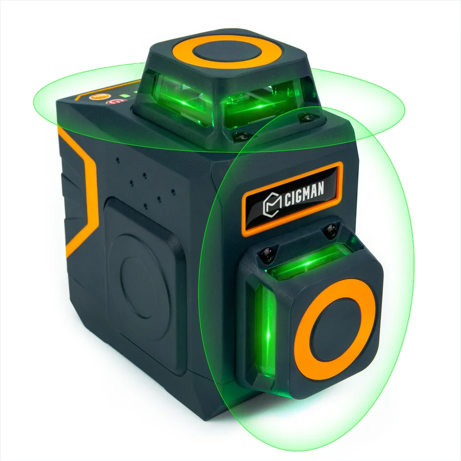 CIGMAN CM-720SE Rotary Laser Level Professional Beam Level Laser 8 Lines Vertical & Horizontal Lazer Levels
