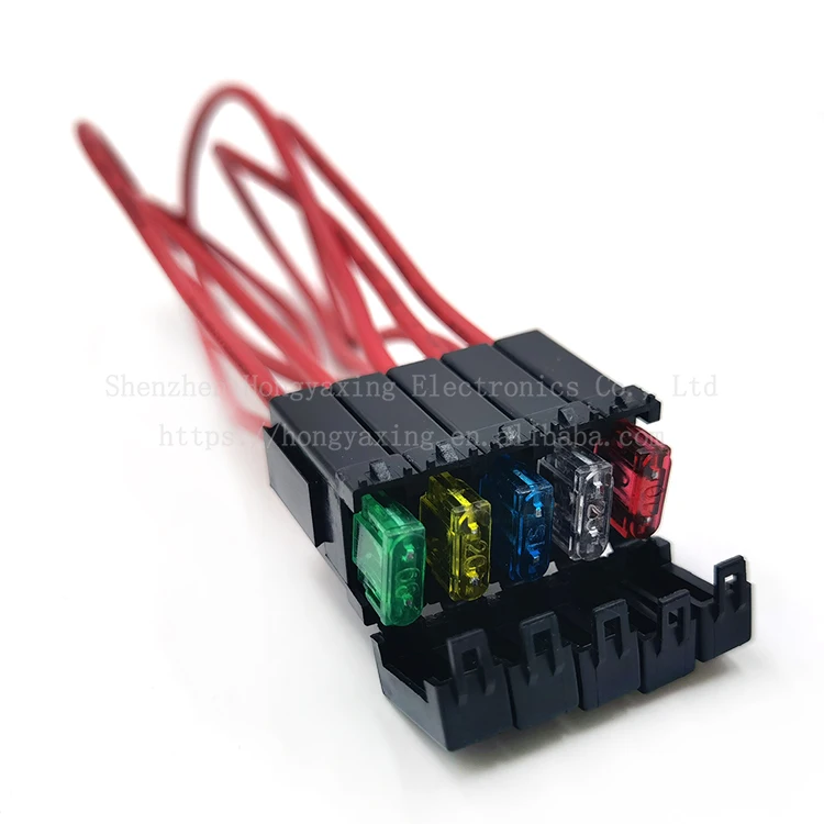 Square car mini blade fuse holder housing circuit protection housing bracket