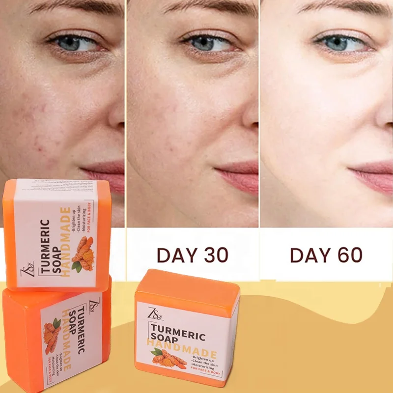 Savon Au Curcuma De Bain Blanchissant Naturel Acide Kojique Pour Le Visage Soins La Peau
