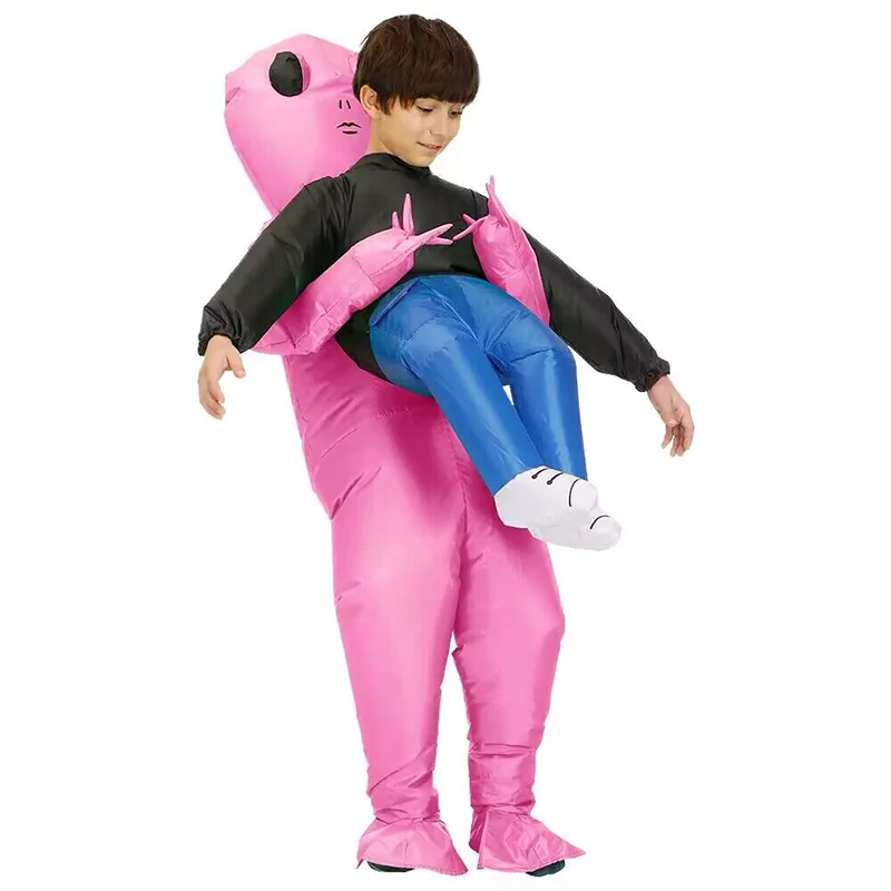 Funny Party Festive Blow Up Cosplay Suit Halloween Easter Alien Inflatable Costumes for Adults Kids