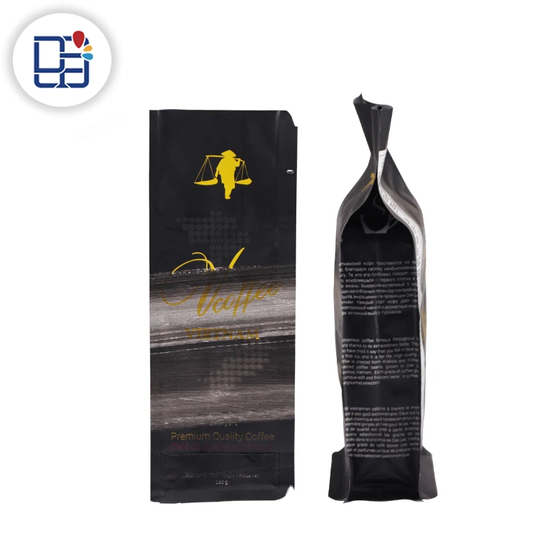 Плоский нижний простой матовый кофе порошок упаковка gravure печать кофе сумка