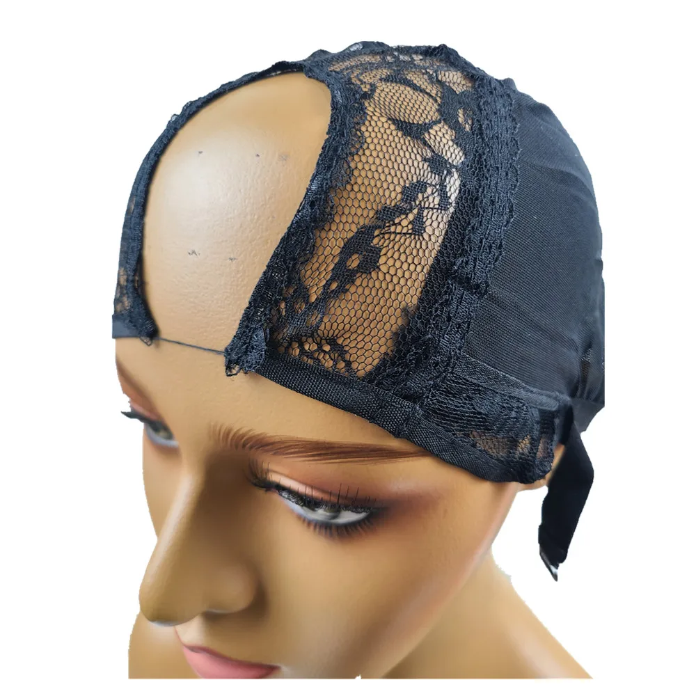 Wholesale Custom Adjustable Closure Mono Ventilated Glueless Headband Spandex Net Mesh Dome Full Lace Wig Caps for Making Wigs