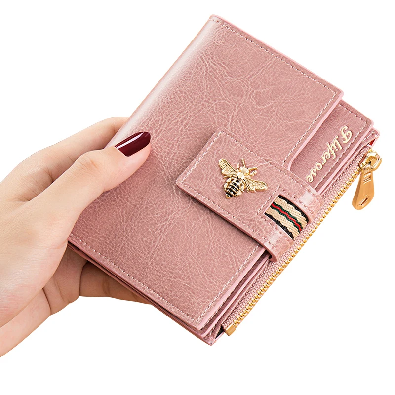 High Quality Cartera mujer Fashion Design Monedero Genuine Leather Wallets Women Purse Pocket