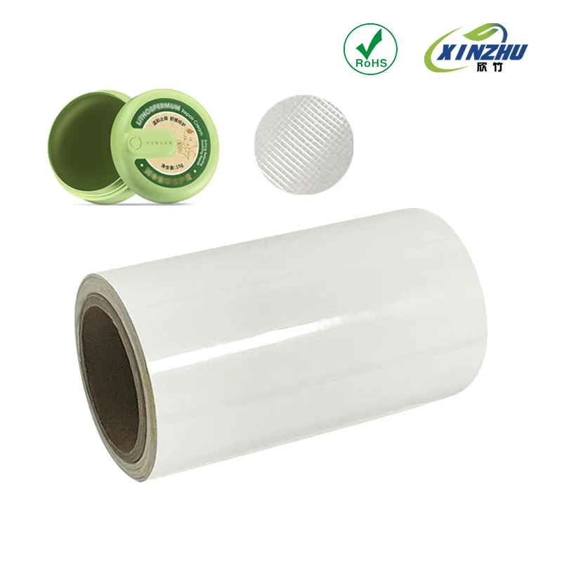 Mesh glue PET custom beverage bottle  LOGO  label self-adhesive material roll