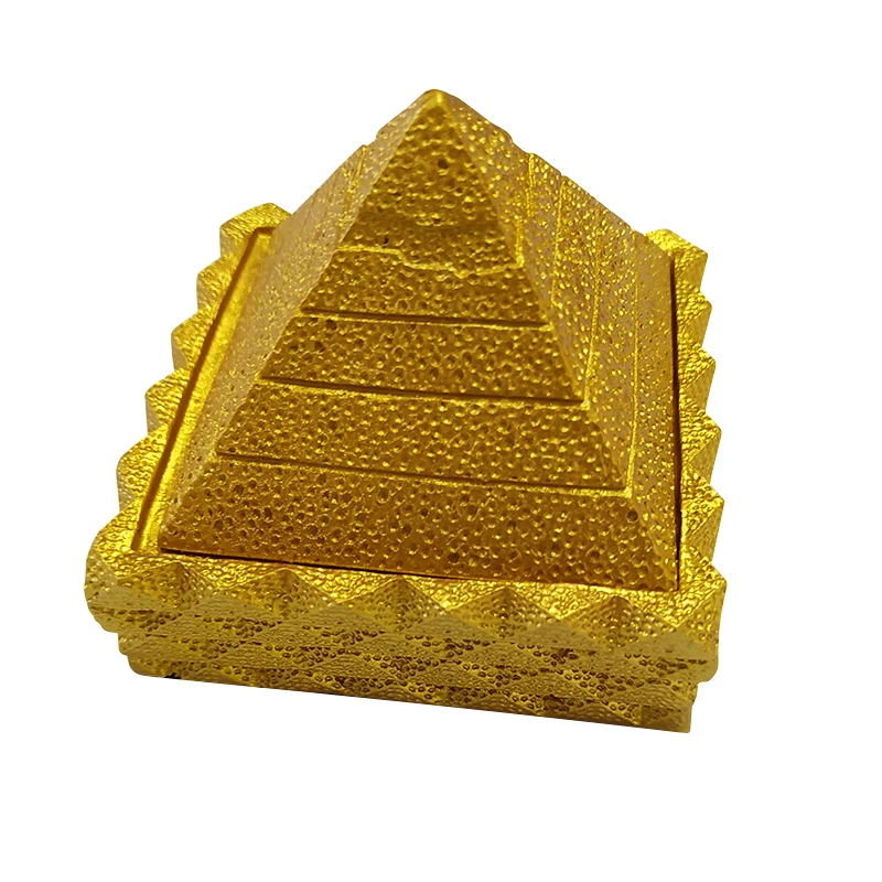 Liontin Пирамида фэншуй энергия ОРГОН Квантовая скалярная счастливая оргонит пирамиды золотой на