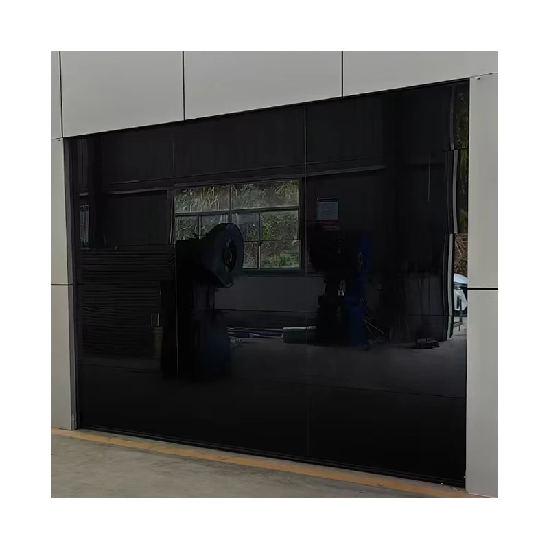 Aluminum Panel sliding up Garage Door For Residential Buildings One Way Transparent Glass panel with automatic motor