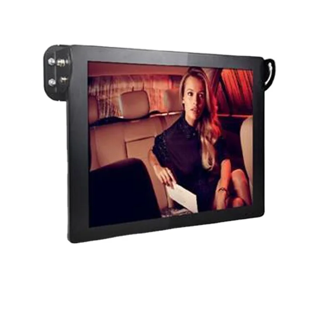 High Brightness 18.5 Inch 3G Wifi advertising LCD monitor 24v tv bus