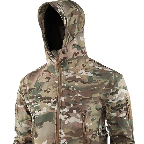 RBX Outdoor Sports Softshell Breathable Army Coat Hoodie Waterproof Camping Hunting Military Tactical Jacket